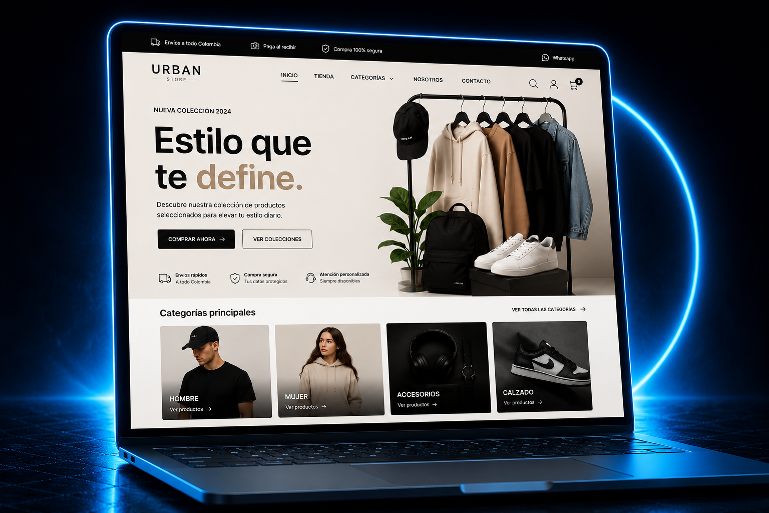 E-commerce Urban Style - tienda online con carrito de compras - Raíz Studio